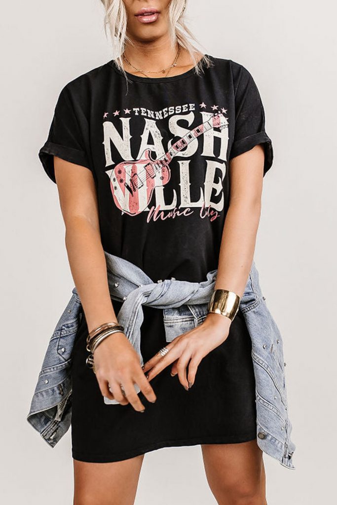 Women’s Nashville Music Festival Trending T-Shirt Dress