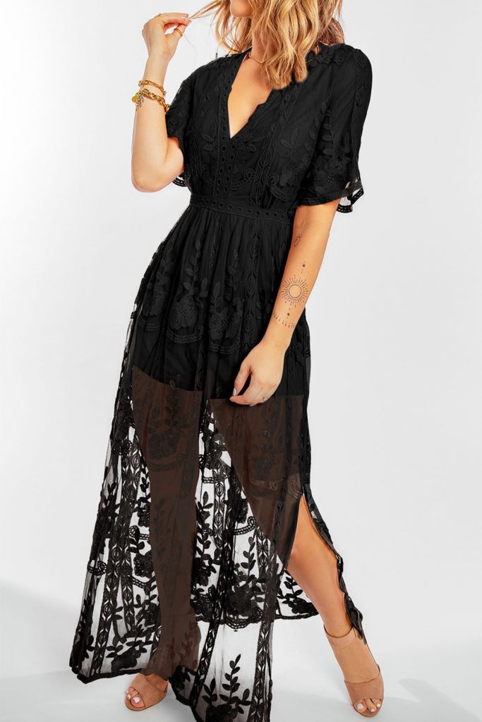 Women’s Floral Lace Maxi Dress