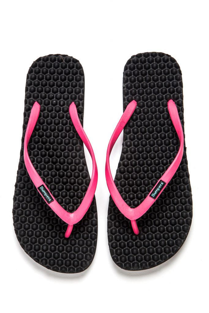 Flip Flops Slim //  Black & Pink