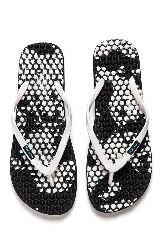 Flip Flops Slim //  Black Haze & White