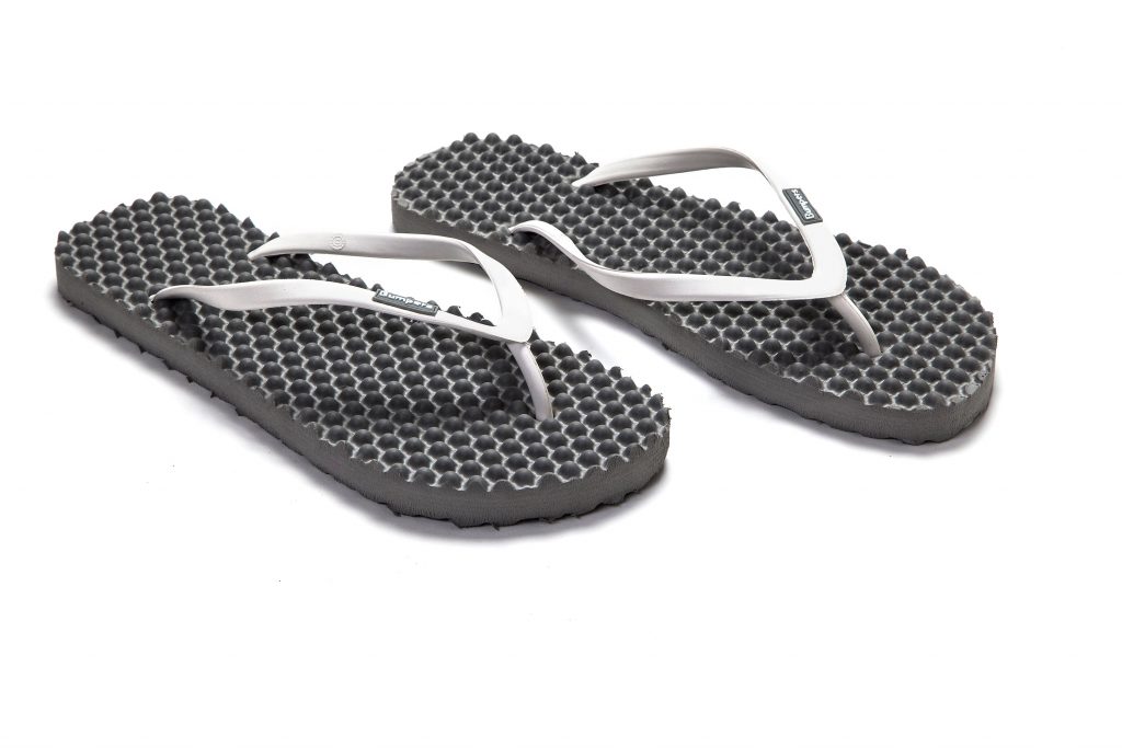 Flip Flops Slim //  Grey & White