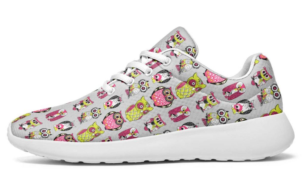 Colorful Owl Pattern Sneakers