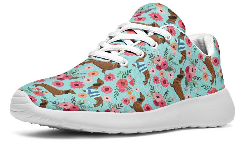 Dachshund Flower Sneakers